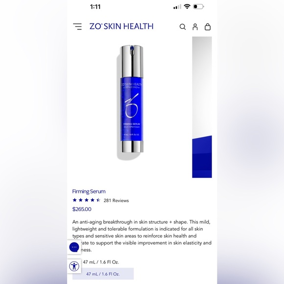 ZO Skin Health Firming Serum 28 ML .95 ounces Expiration Date 03/28 - Picture 9 of 10